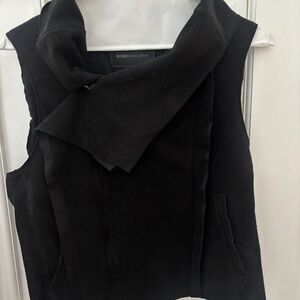 BCBG BLACK SUEDE VEST/TOP